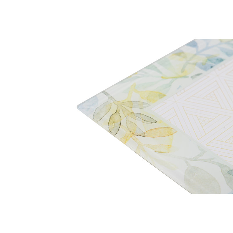 Foil Printing Glass Photoframe, 28 cm H x 23 cm W x 2 cm D