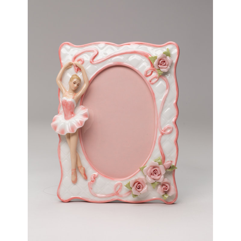 Cadre photo ballerine en porcelaine fine 