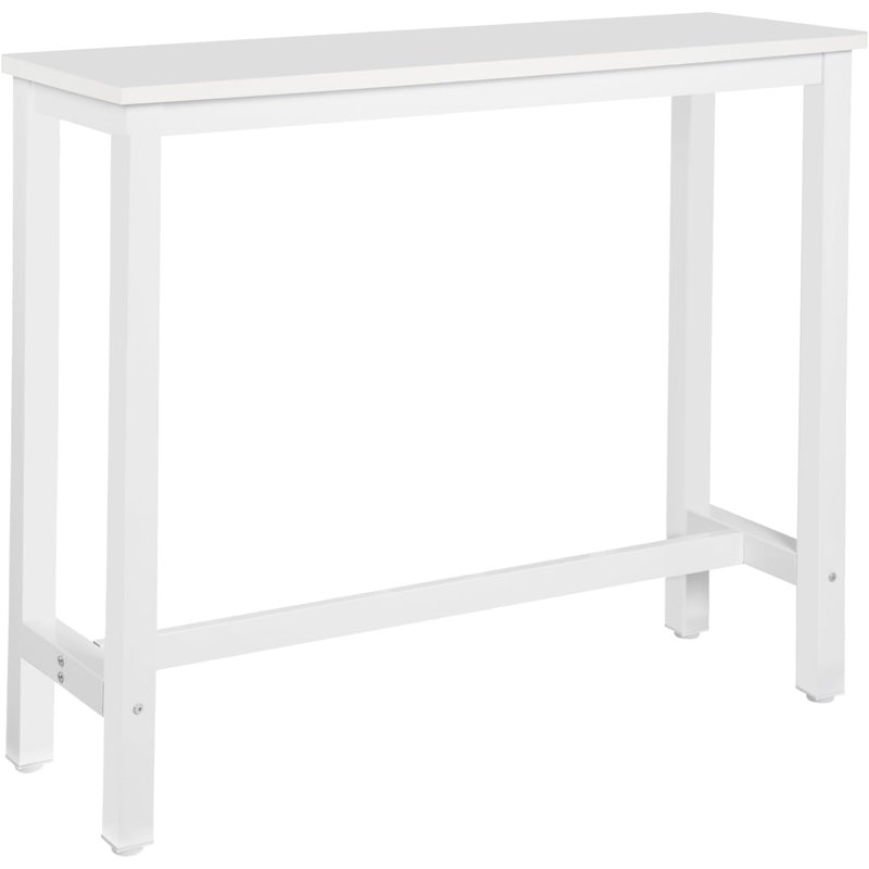 Dequinton Rectangular 120cm L x cm W Dining Table, White, White, H100  x L120 x W40cm
