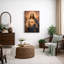 «Sacred Heart Jesus», œuvre d'art, impression sur toile encadrée-126031133-126031134