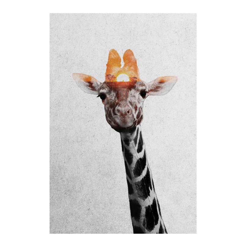 Giraffe II by Andreas Lie - Wrapped Canvas Print, 101.6 cm H x 66.04 cm W x 3.175 cm D