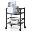 Zaylee 44.7cm W Metal Shelving Unit with Wheels-1675128246