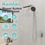 Robinet de douche à poignée simple à 6 jets 1,8 gal / min avec pomme de douche à main flexible (valve incluse)-107486637