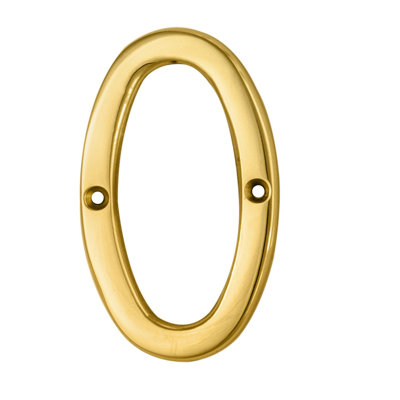 Clapham 7cm H Brass House Number