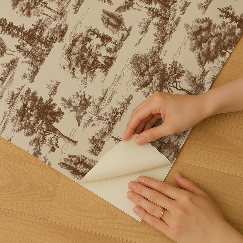 Papier peint adhésif Mothman Novelty Toile, Brun