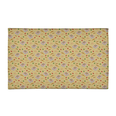 Tapis jaune pizza