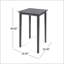 Table de bar d'extérieur carrée en bois d'acacia minimaliste avec finition en teck pour une utilisation durable et élégante du patio-508381203