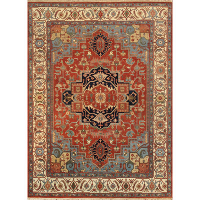 Serapi Hand Knotted Wool Washable Floral Indoor Rug