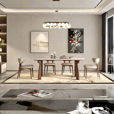 Vintage sintered stone dining table set