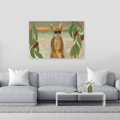 «Cool Kangaroo Sunset», art animalier contemporain