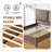 Upholstered Platform Bed with Tufted Headboard, Modern Minimalist Bed Frame for Bedroom, Soft Fabric Upholstery Bed-1828351220-1828351222