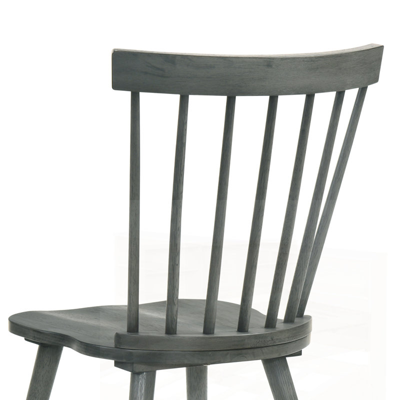 Chaise de salle à manger de style rustique moderne, facile à assembler et de style rétro pour un décor douillet, Gris