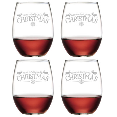 Verre à vin sans pied 21 oz holly jolly