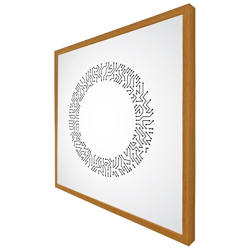 Single Picture Frame Print, 41cm H x 41cm W, Oak