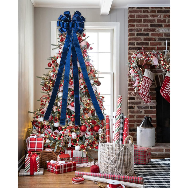 Décorations d'arbre de Noël pour les fêtes du dimanche et les mariages saisonniers (bleu)