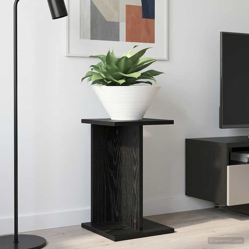 1 Tier Plant Stand, 40.5cm H x 25.5cm W x 25cm D, Black Oak