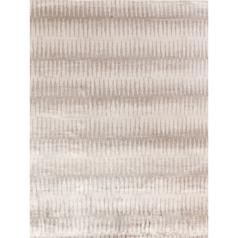Bamboo Silk Abstract Area Rug, Rectangle 6' x 9'