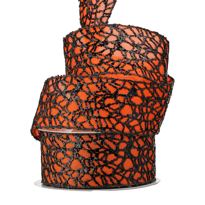 Ruban de toile 2,5 po X10Y, Orange / noir