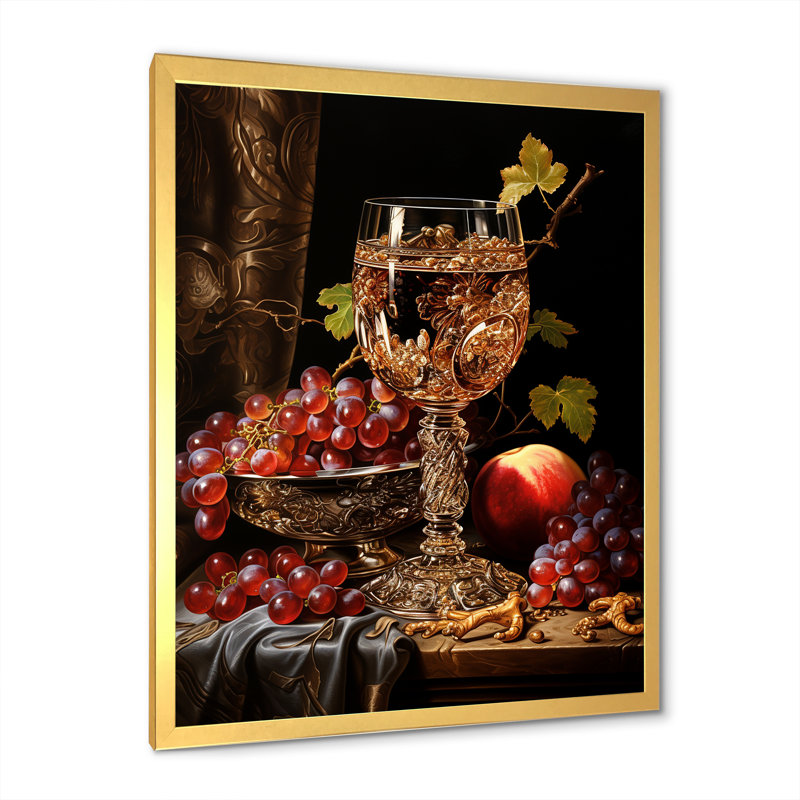 «Judaism Kiddushs Glow I», reproduction sur toile, H 20 po x l 12 po x P 1 po, Cadre doré simple