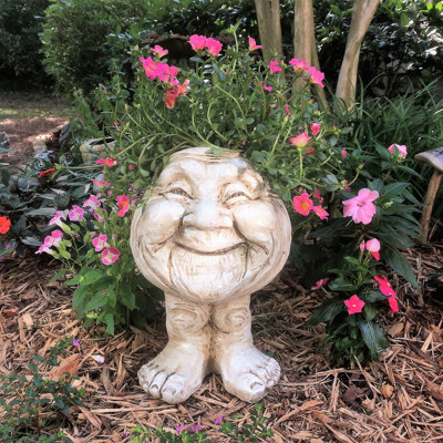 Muggly's Granny Joy Face Statue Planter