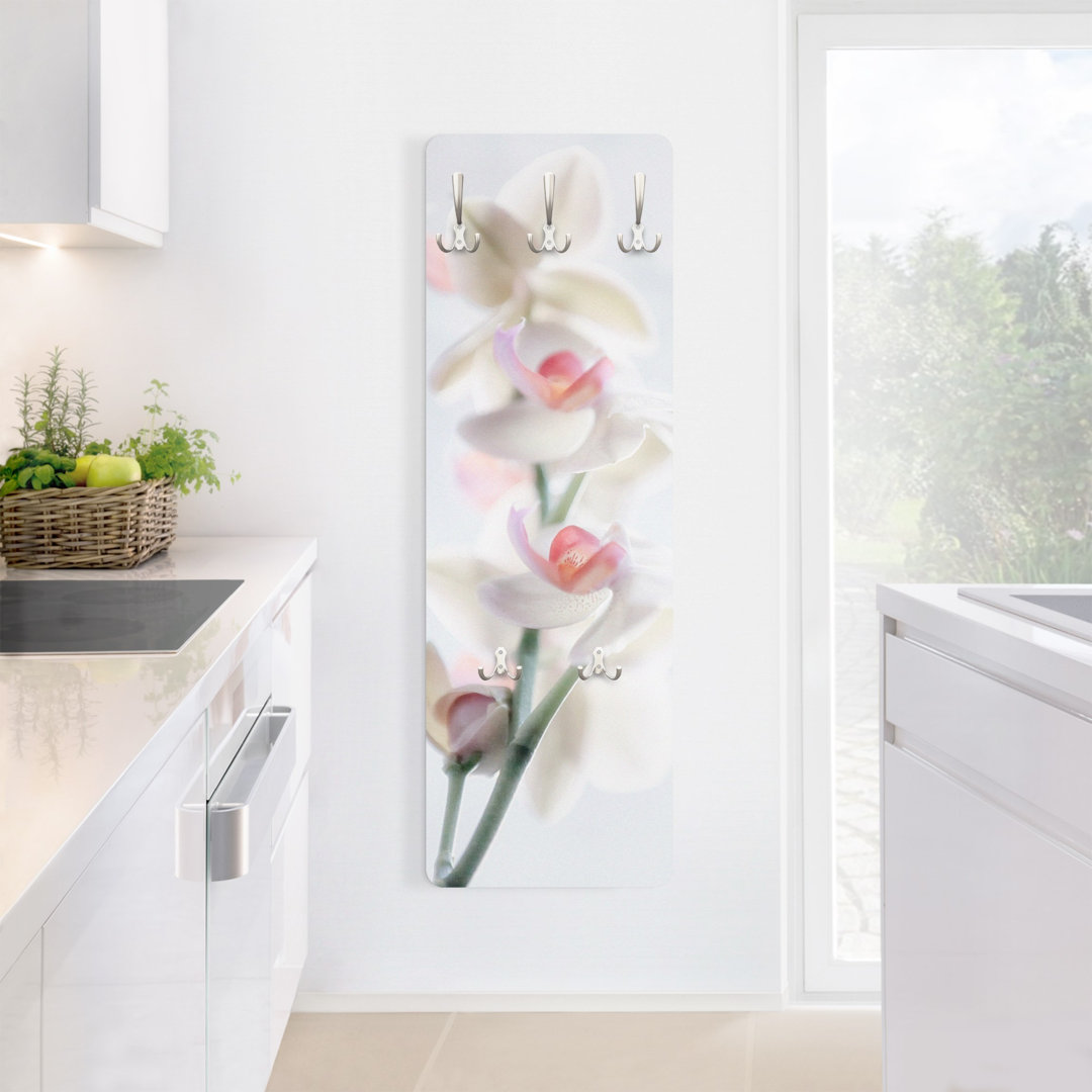 Fragile Orchid Wall Mounted Coat Rack