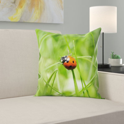 Ladybug Throw Pillow