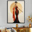 «Graces Lady with Red Scarf - Modern Woman», reproduction d'art murale-1379944401-1379944403