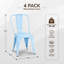 Ensemble de 4 chaises d'appoint empilables en métal, capacité de 159 kg (350 lb)-131030040