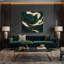 «Abstract Landscape 48», art mural sur toile verte-846350508