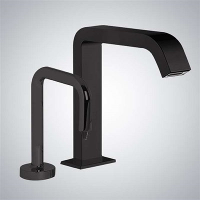 BathSelect Pescara Hands-Free Automatic Sensor Faucet and Touchless Liquid Soap Dispenser in Dark Oil Rubbed Bronze Finish