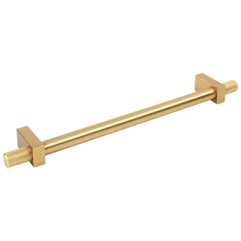 Larkin 4 Knurled Ends Appliance Pull, 18", Brushed Gold