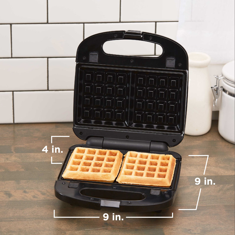 Gaufrier 3-en-1, presse à griller et à sandwich, moules antiadhésifs et conception compacte NOIR + DECKER de NOIR +