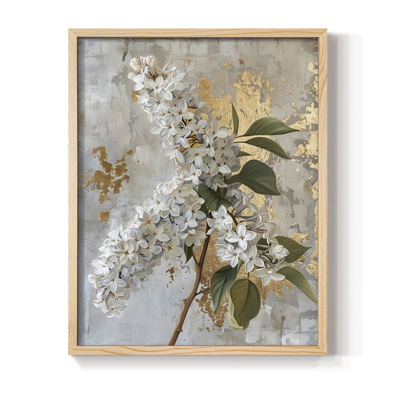 Reproduction encadrée FLORAL Series CCXLVII - bois massif, H 21 po x l 17 po