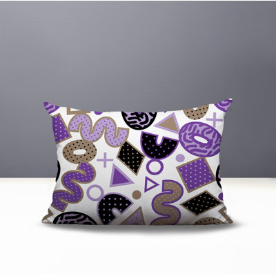 Trixel Abstract Reversible Indoor/Outdoor Lumbar Pillow