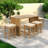 5 Pieces Outdoor Bar Set Included 1 Height Table & Four Stools With Cushions