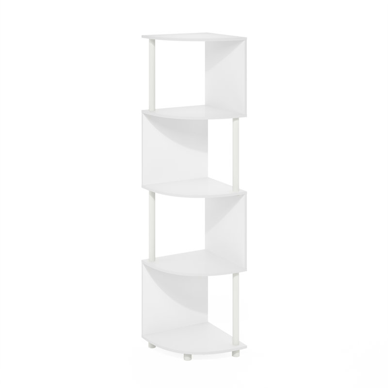 Bibliothèque d'angle à 4 niveaux Sharee, Blanc