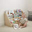 ECR4Kids 5-Compartment Easy-to-Reach Book Display with Storage, Childrens Furniture