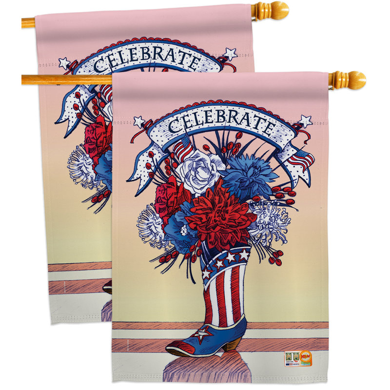 Coussin décoratif en polyester 2 faces 40 x 28 po boots impressions Drapeau pour la maison