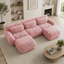 Canapé modulaire en forme de U sans os avec éponge haute densité 32D, conception antidérapante, méridienne et assise profonde pour une détente confortable-458526559