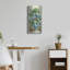 Art mural luxueux «Green Branches 1» par Silvia Vassileva, 12 po x 24 po