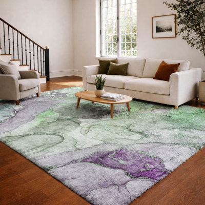 Tapis de qualité supérieure lavable à la machine Dream Shag ADS500 Watercolors