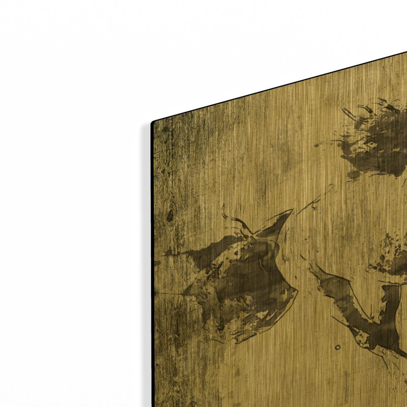«Running Black Horse 1» par Irena Orlov, art mural en métal doré, 24 po x 16 po, 24 po x 16 po