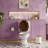 Dark Oak Finish Wooden Round Toilet Seat with Chrome Hinges and Stabilizers