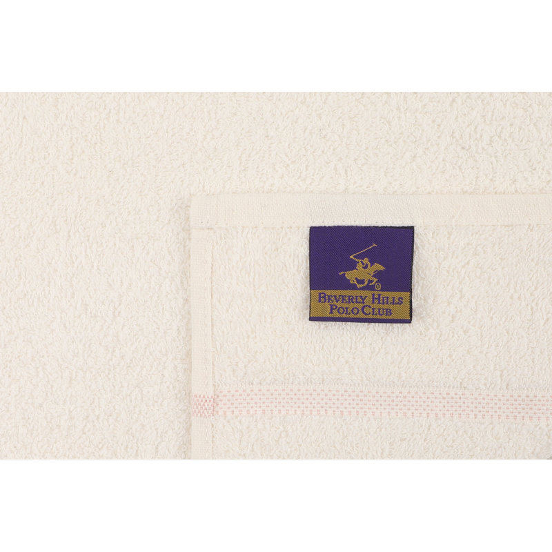 Serviette 100% coton, Crème / saumon / bleu foncé, Essuie-mains - paquet de 2