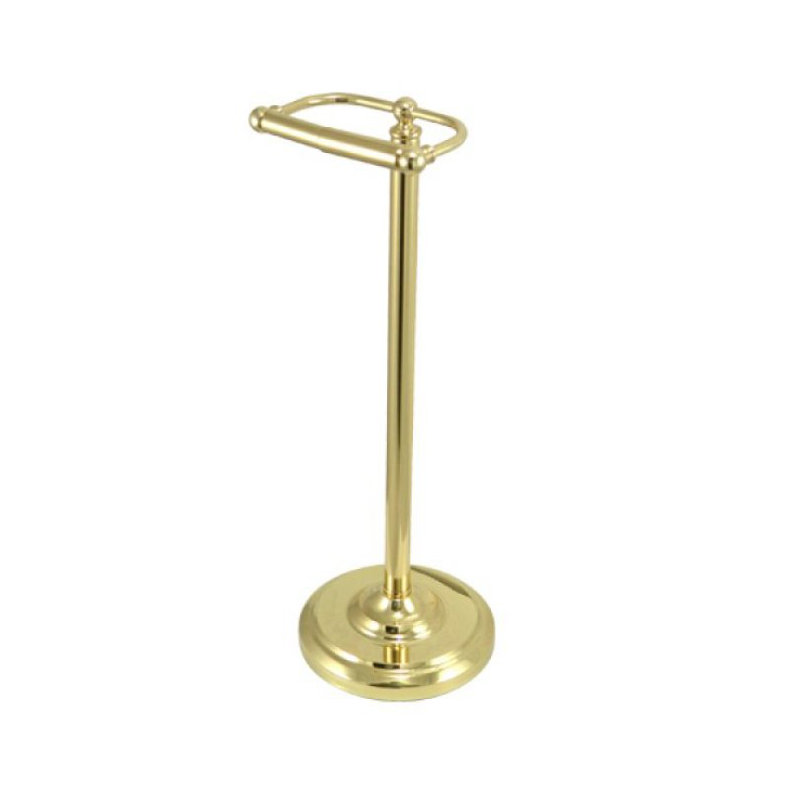 Kingston Brass Vintage Freestanding Toilet Paper Holder, Polished Brass