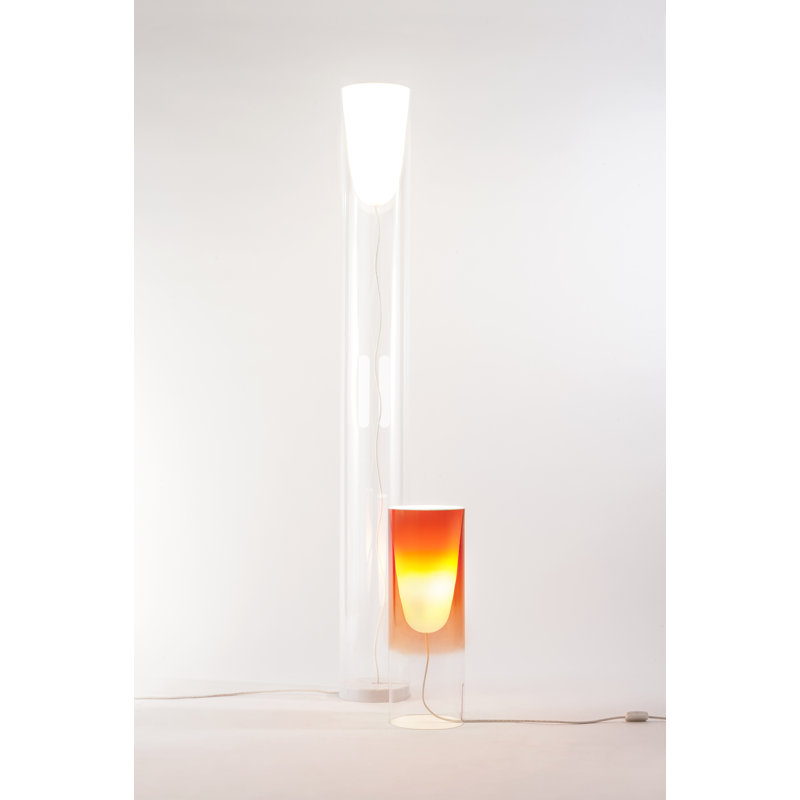 Table Lamp, 21.75" H x 15.5" W x 15.5" D, Crystal Clear