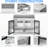 Commercial Refrigerator, 48" Undercounter Worktop Refrigerator,12.85 cu. ft W Double Door Thick Stainless Steel Refrigerator Sandwich Salad Prep Station Cooling with Cutting Board,12 Pan