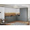 Cuisine complète moderne en panneau de fibres à densité moyenne en panneau de fibres à densité moyenne l 144 po x l 102 po x H 96 po WALLKITCHENS 