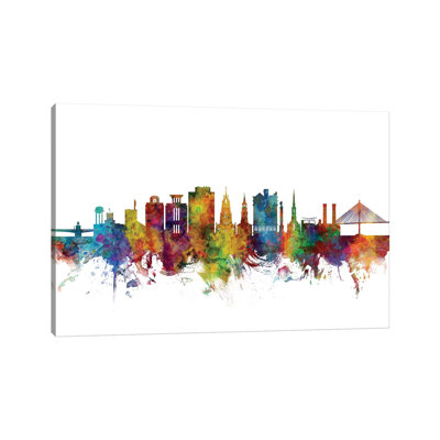 Charleston, South Carolina Skyline by Michael Tompsett - Wrapped Canvas Gallery-Wrapped Canvas Giclée