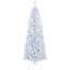 White Slim Artificial Christmas Tree - With Foldable Metal Stand, Elegant Holiday Decor-616609925-616609924